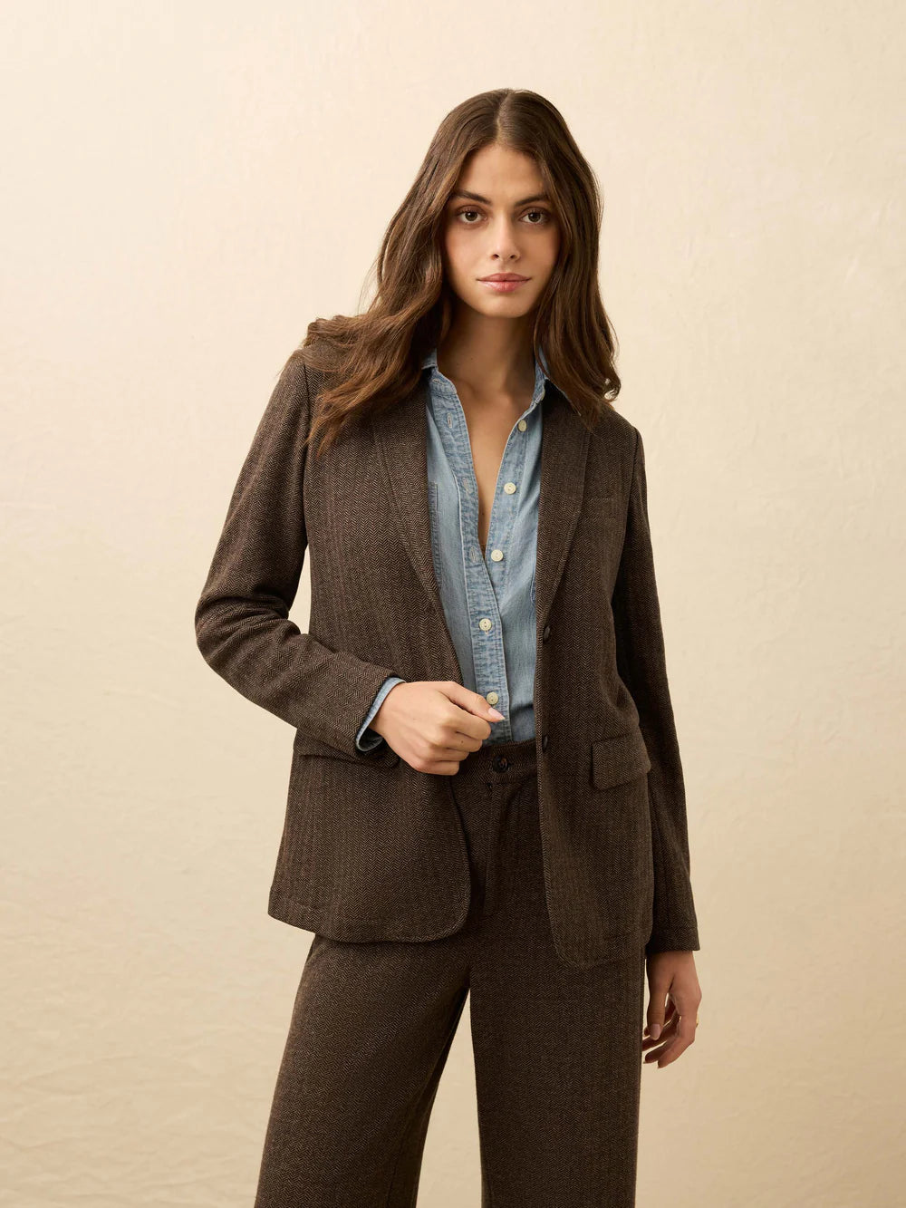 MIRKYN Inlet Houndstooth Blazer - Woodland Herringbone