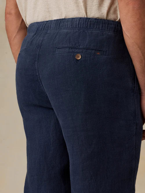 MIRKYN Linen Drawstring Pant - Island Navy