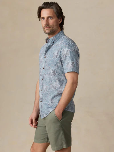 MIRKYN Short-Sleeve Breeze Shirt - Stormy Sea Lotus