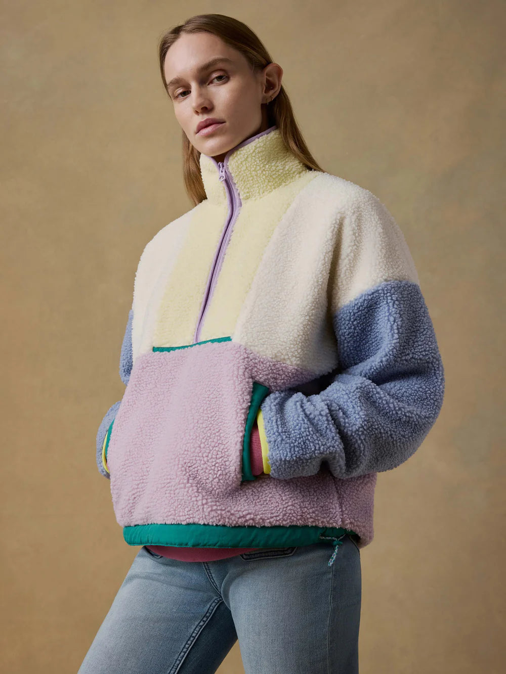 MIRKYN Fireside Fleece Pullover - Pastel Sunset