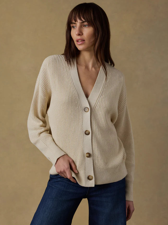 MIRKYN Linen Relaxed Cardigan - Summer Sand