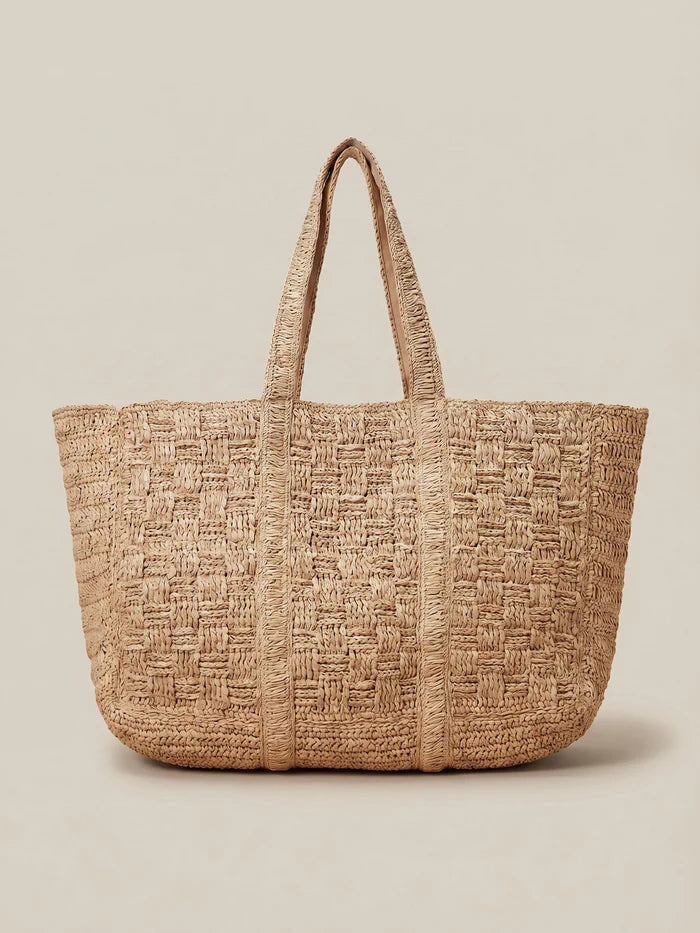 MIRKYN Straw Market Tote - Natural