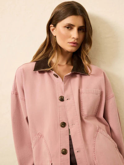 MIRKYN  Sunwashed Canvas Barn Jacket - Nostalgia Rose