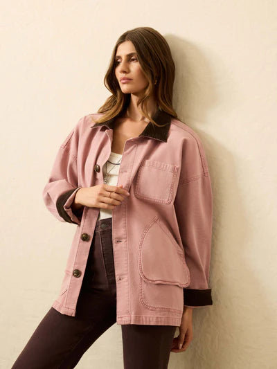 MIRKYN  Sunwashed Canvas Barn Jacket - Nostalgia Rose
