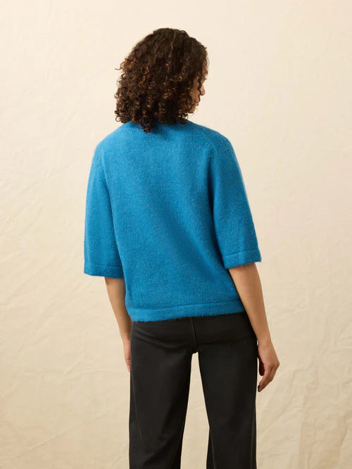MIRKYN  Alpaca Cardigan - Blue Lights