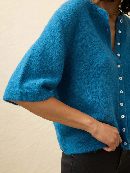 MIRKYN  Alpaca Cardigan - Blue Lights