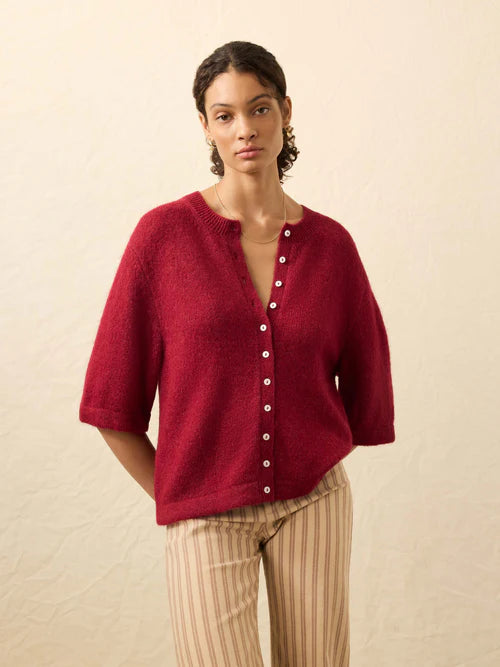 MIRKYN  Cardigan - Wine Rust
