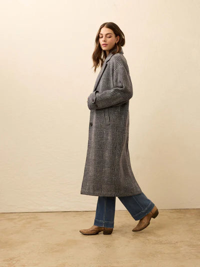 MIRKYN  Atlantic Knit Coat - Moontide Glen Plaid