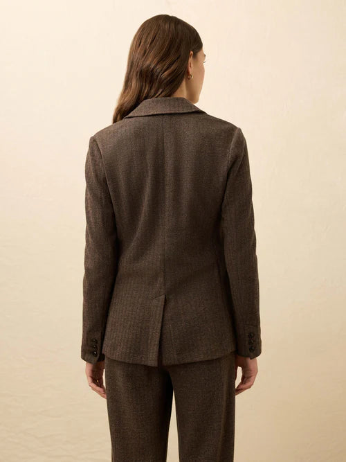 MIRKYN  Inlet Houndstooth Blazer - Woodland Herringbone