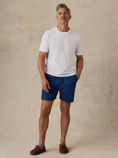 MIRKYN  Essential Linen Short (6.5") - Island Indigo Wash