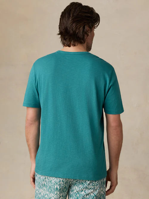 MIRKYN  Sunwashed Regenerative Tee - Biscayne Green