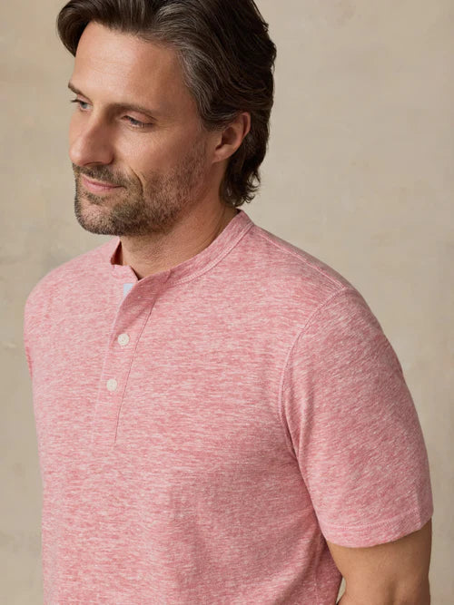MIRKYN  Short-Sleeve Breeze Henley - Faded Flag