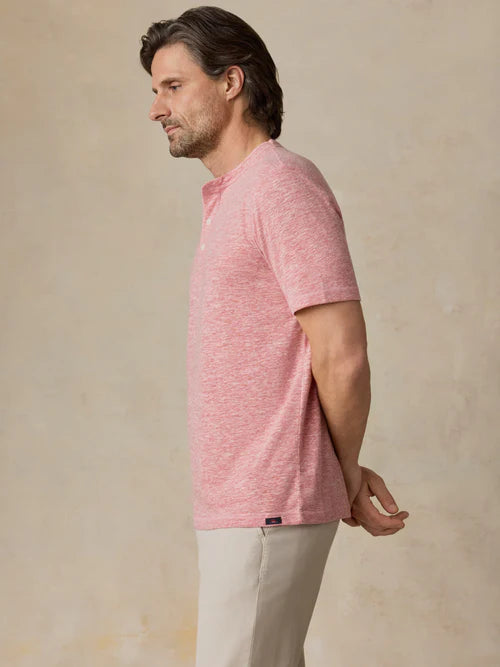 MIRKYN  Short-Sleeve Breeze Henley - Faded Flag