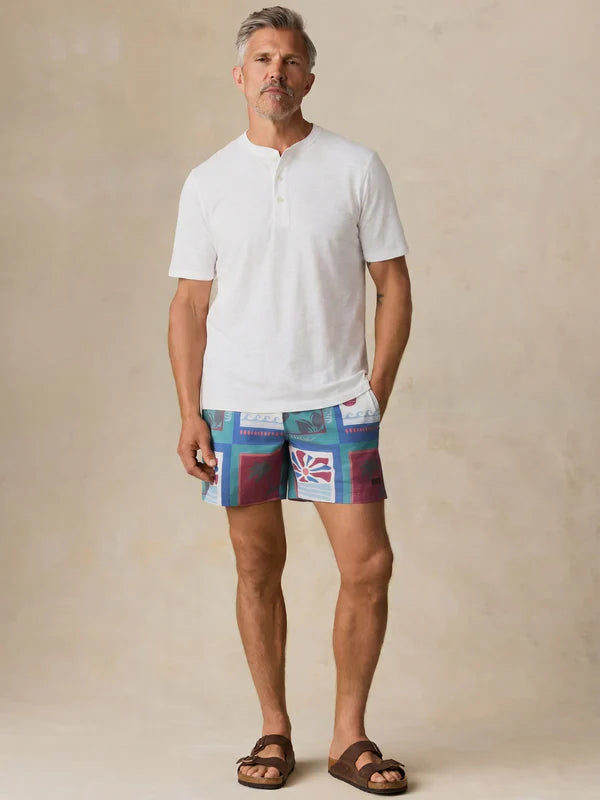 MIRKYN Short-Sleeve Breeze Henley - White