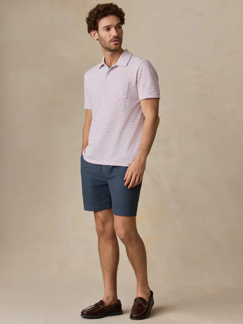 MIRKYN  Short-Sleeve Breeze Polo - Orchid Wake Stripe