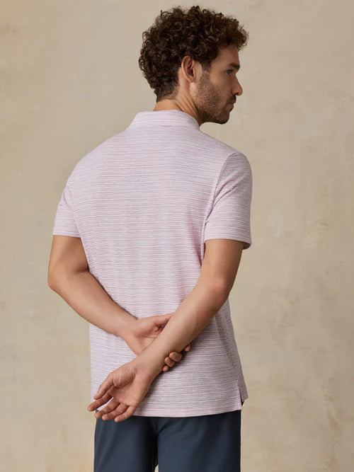 MIRKYN  Short-Sleeve Breeze Polo - Orchid Wake Stripe