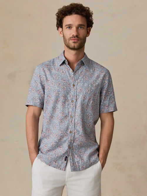 MIRKYN  Short-Sleeve Breeze Shirt - Antique Berry Floral