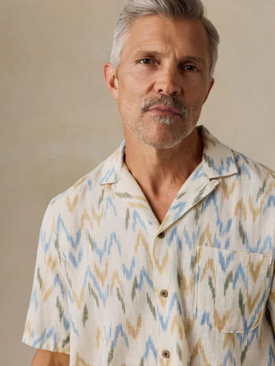 MIRKYN  Short-Sleeve Resort Shirt -  Ikat