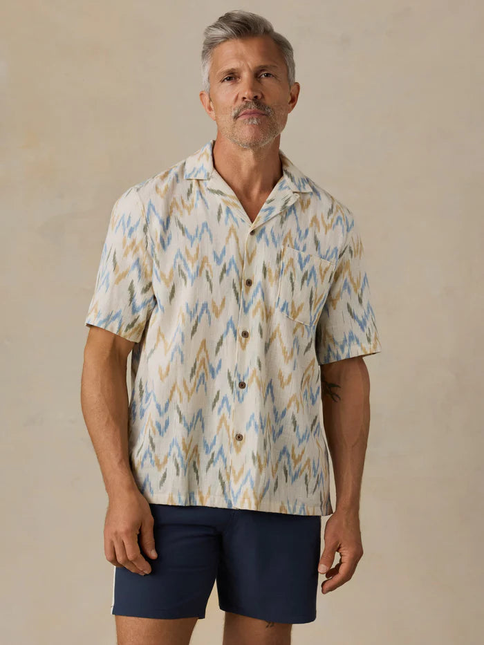 MIRKYN  Short-Sleeve Resort Shirt -  Ikat