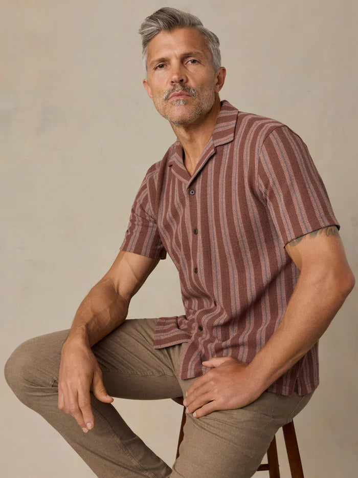 MIRKYN  Short-Sleeve Autumn Sky Stripe