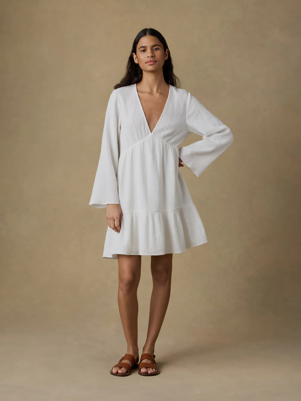 MIRKYN  Cotton Gauze Oceana Dress - White