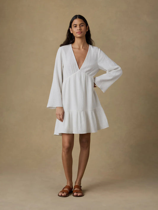 MIRKYN  Cotton Gauze Oceana Dress - White