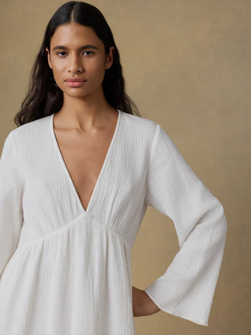 MIRKYN  Cotton Gauze Oceana Dress - White