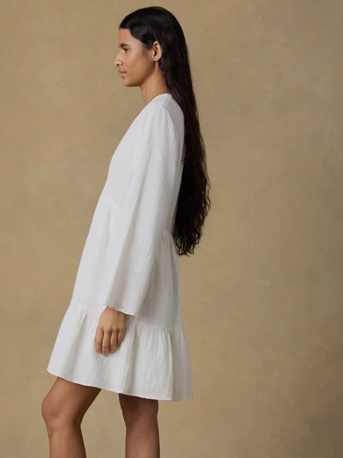 MIRKYN  Cotton Gauze Oceana Dress - White