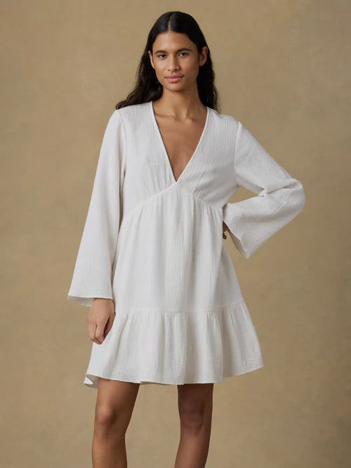 MIRKYN  Cotton Gauze Oceana Dress - White