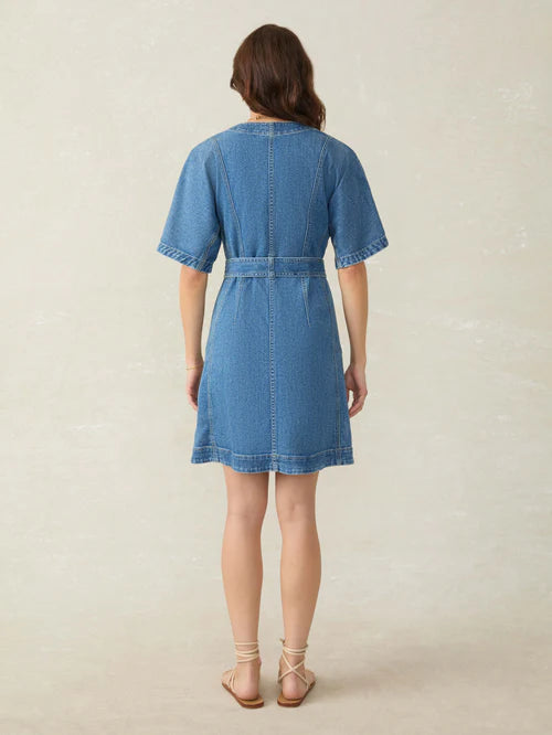 MIRKYN  Denim Camille Mini Dress - Sedona Blue Wash