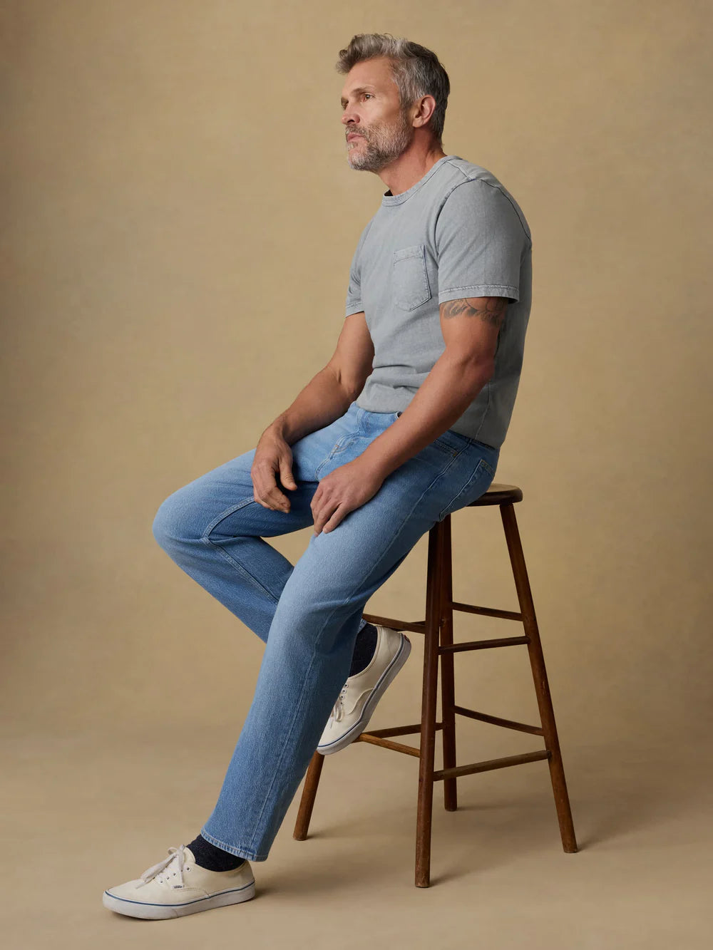 MIRKYN  Organic Cotton Denim Pant - Bay Drift Wash