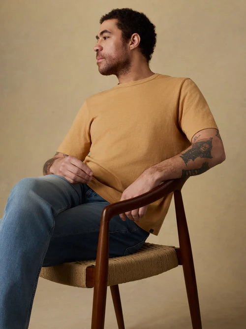 MIRKYN  Sunwashed Regenerative Tee - Field Brown
