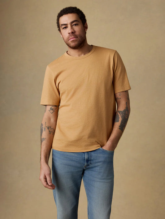 MIRKYN  Sunwashed Regenerative Tee - Field Brown