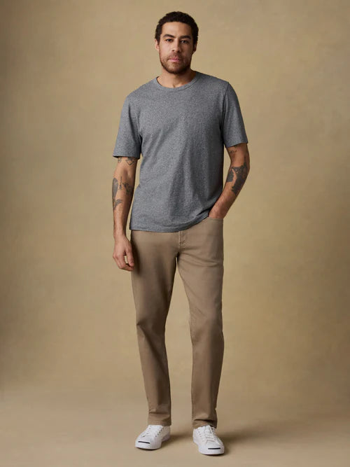 MIRKYN  Sunwashed Regenerative Tee - Pebble Grey Heather