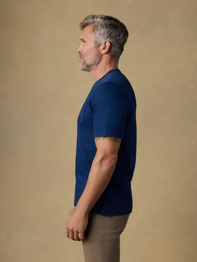 MIRKYN  Short-Sleeve Indigo Pocket Tee - Deadstock Wash