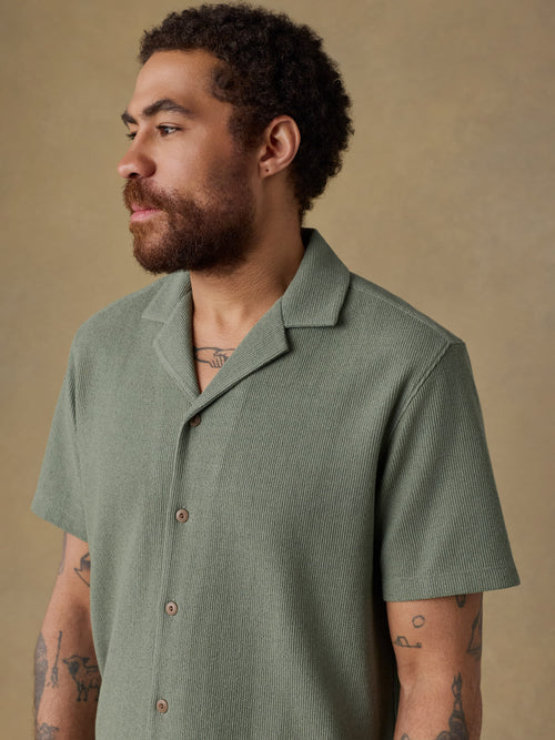 MIRKYN  Short-Sleeve Camp Shirt - Faded Spruce