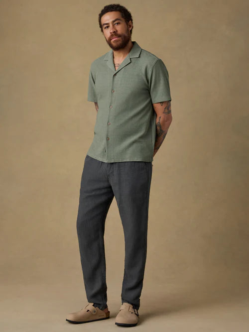 MIRKYN  Short-Sleeve Camp Shirt - Faded Spruce
