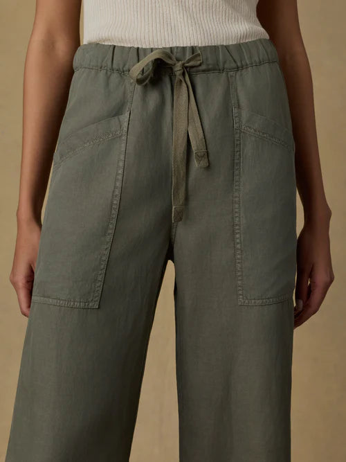 MIRKYN  Drape Ankle Pant - Thyme