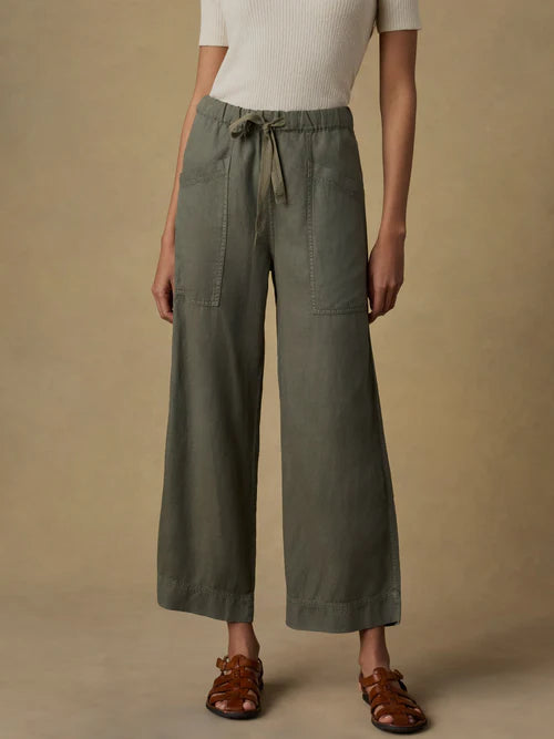 MIRKYN  Drape Ankle Pant - Thyme