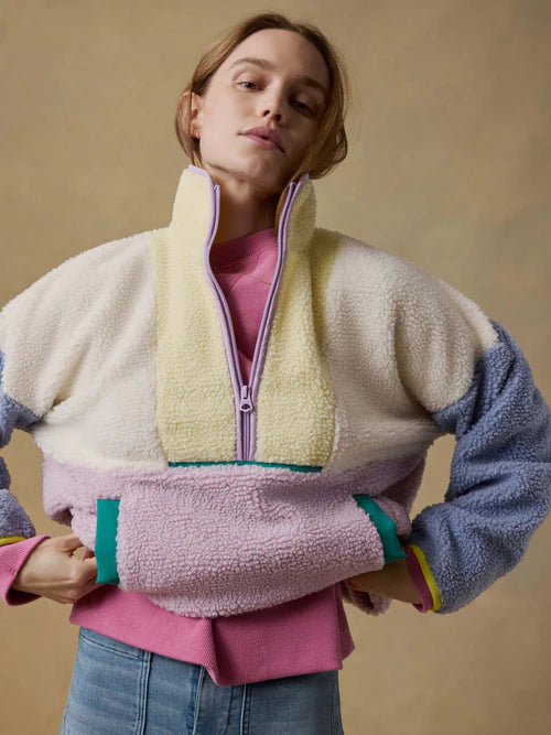 MIRKYN  Fireside Fleece Pullover - Pastel Sunset