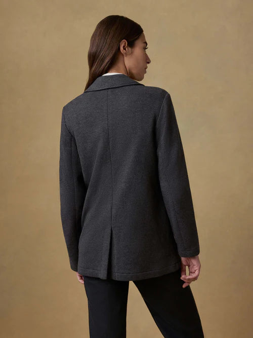 MIRKYN  Inlet Knit Blazer - Black Sky Melange