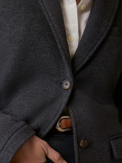 MIRKYN  Inlet Knit Blazer - Black Sky Melange