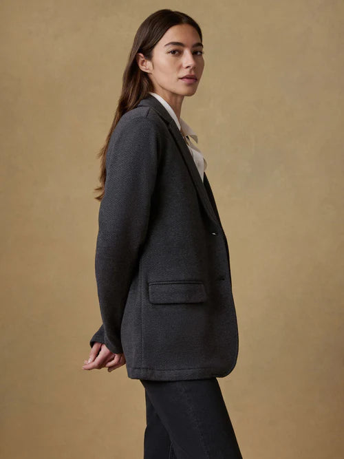 MIRKYN  Inlet Knit Blazer - Black Sky Melange