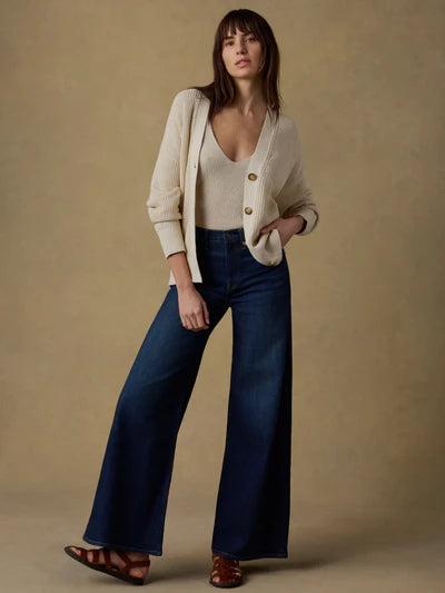 MIRKYN  Linen Relaxed Cardigan - Summer Sand