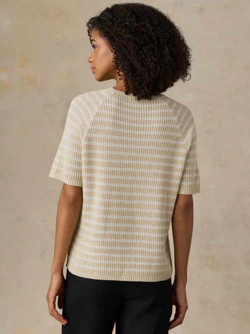 MIRKYN  Linen Tee - Sand Lines